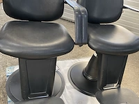 2x kapper stoel, salon ambience, zwart, tot 104 hoogte - afbeelding 7 van  14