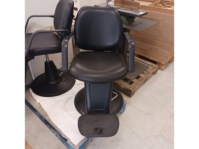2x kapper stoel, salon ambience, zwart, tot 104 hoogte - afbeelding 14 van  14