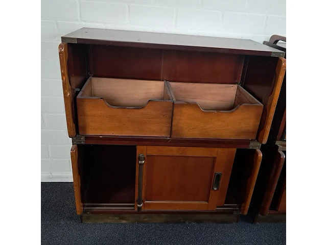 2x kast met lades en schuifdeuren authentic models, hout - afbeelding 3 van  8