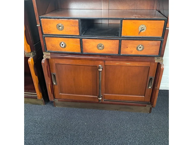 2x kast met lades en schuifdeuren authentic models, hout - afbeelding 6 van  8