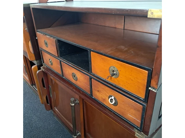 2x kast met lades en schuifdeuren authentic models, hout - afbeelding 7 van  8
