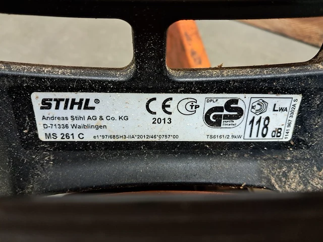 2x kettingzaag, stihl, ms 261 c, 2013 | 2017 - afbeelding 10 van  13