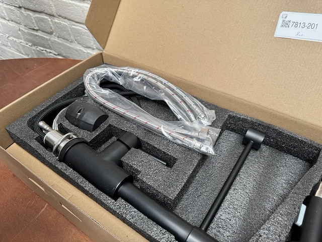2x keukenkraan met uitrekbare uitloop zwart - afbeelding 5 van  5