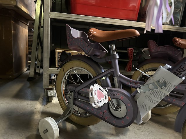 2x kinderfiets met zijwielen 14 inch volare, blossom - afbeelding 5 van  7