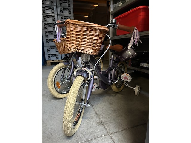 2x kinderfiets met zijwielen 14 inch volare, blossom - afbeelding 7 van  7