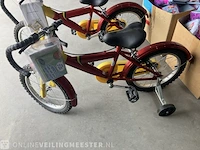 2x kinderfietsen, rood geel - afbeelding 4 van  4