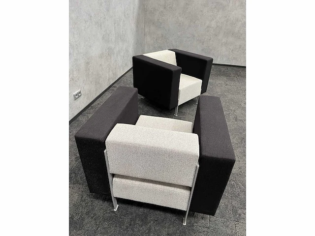 2x kinnarps pio - design fauteuil zwart-wit - afbeelding 7 van  17