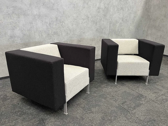 2x kinnarps pio - design fauteuil zwart-wit - afbeelding 10 van  17