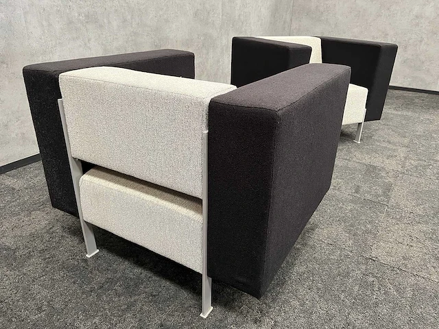 2x kinnarps pio - design fauteuil zwart-wit - afbeelding 11 van  17