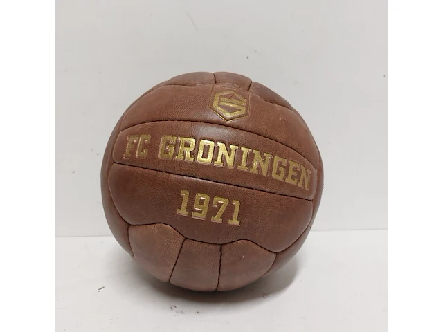 2x klassieke leren voetbal " fc groningen " - afbeelding 2 van  7