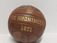 2x klassieke leren voetbal " fc groningen " - afbeelding 2 van  7
