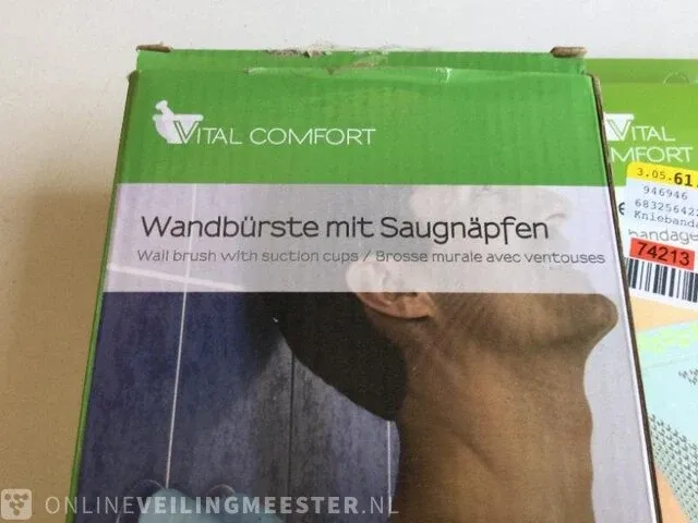 2x kniebandage en 1x wandborstel met zuignap vital comfort, 946944 en 890515, diverse - afbeelding 5 van  5