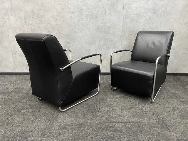 2x kunstlederen lounge fauteuil - afbeelding 2 van  7