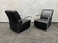 2x kunstlederen lounge fauteuil - afbeelding 2 van  7