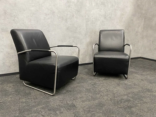 2x kunstlederen lounge fauteuil - afbeelding 7 van  7