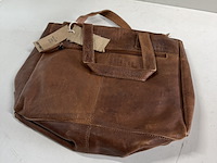 2x laptop tas dstrct, 366930-30, cognac, dames - afbeelding 2 van  5