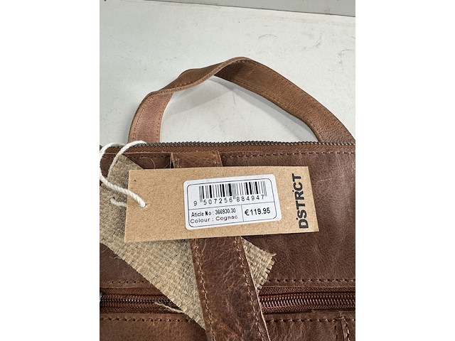 2x laptop tas dstrct, 366930-30, cognac, dames - afbeelding 3 van  5