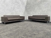 2x layla by boss design - design sofa - bruin leder - afbeelding 12 van  19