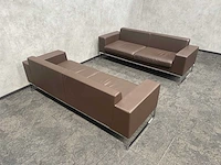 2x layla by boss design - design sofa - bruin leder - afbeelding 10 van  19
