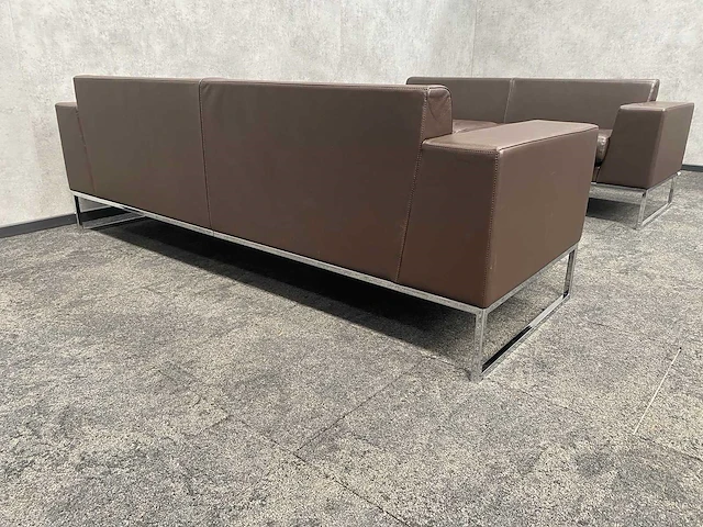 2x layla by boss design - design sofa - bruin leder - afbeelding 11 van  19