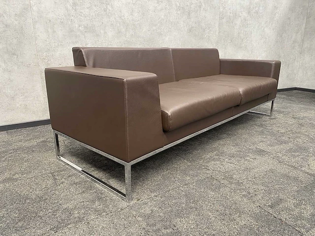 2x layla by boss design - design sofa - bruin leder - afbeelding 12 van  19