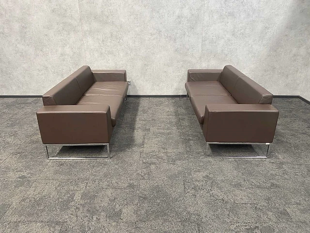 2x layla by boss design - design sofa - bruin leder - afbeelding 9 van  19