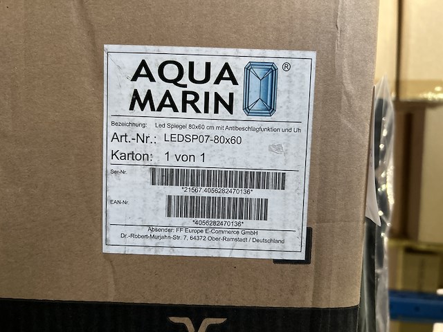 2x led (badkamer)spiegel 80x60, aqua marin, ledsp07-80x60 - afbeelding 3 van  3