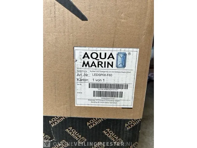 2x led ronde spiegel touchscreen dimbaar 60 cm aquamarin, ledsp08-f60 - afbeelding 3 van  4