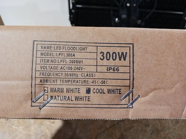 2x led schijnwerper 300w, liper, zwart, 2024 - afbeelding 7 van  8