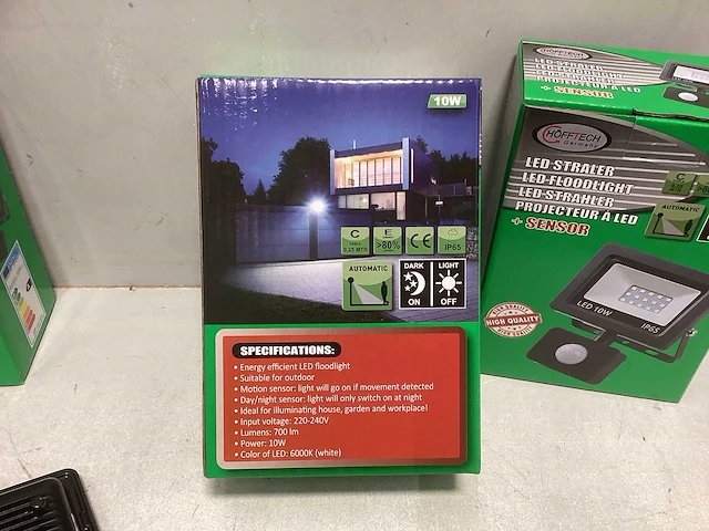 (2x) led straler flat 10w smd+sensor - afbeelding 3 van  3