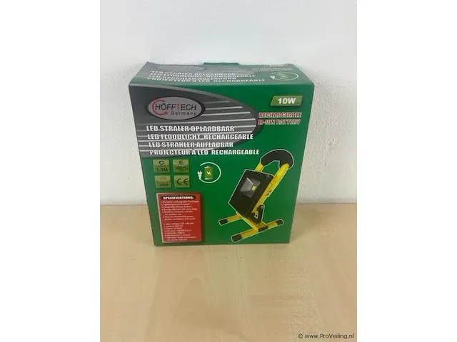 2x led straler oplaadbaar 10 watt - afbeelding 1 van  2