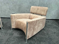 2x leolux oblomov - design fauteuil - nieuwe beige stoffering - afbeelding 10 van  14
