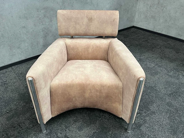 2x leolux oblomov - design fauteuil - nieuwe beige stoffering - afbeelding 14 van  14