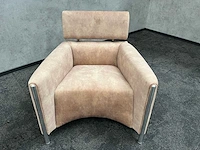 2x leolux oblomov - design fauteuil - nieuwe beige stoffering - afbeelding 14 van  14