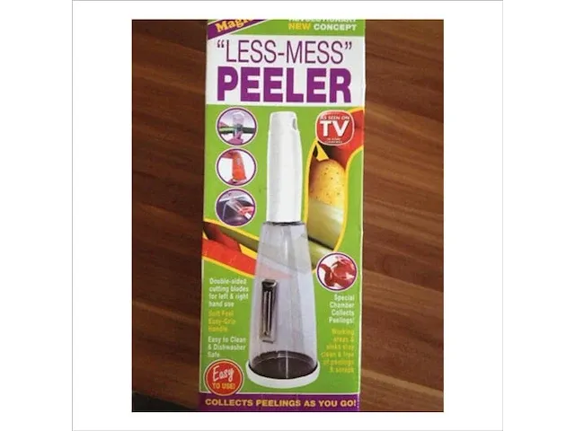 2x less-mess peeler dunschiller met opvangbak - afbeelding 1 van  3