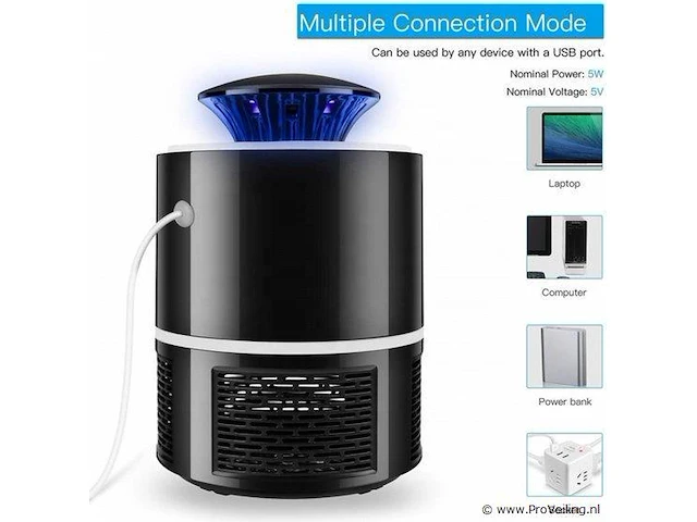 2x licht & vacuüm mosquito killer lamp - afbeelding 2 van  7