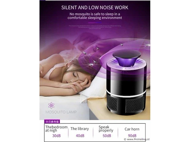 2x licht & vacuüm mosquito killer lamp - afbeelding 5 van  7