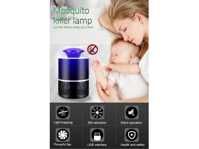 2x licht & vacuüm mosquito killer lamp - afbeelding 7 van  7