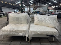 2x loungestoel 80x80x70 cm artie, (gebroken) wit, beige - afbeelding 1 van  9