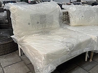 2x loungestoel 80x80x70 cm artie, (gebroken) wit, beige - afbeelding 3 van  9