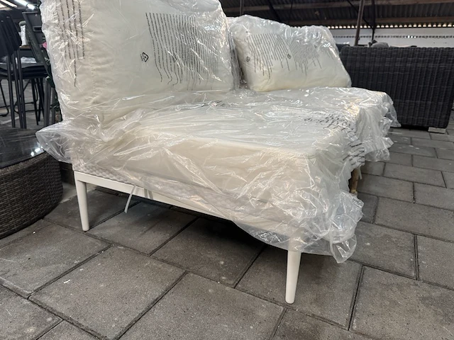 2x loungestoel 80x80x70 cm artie, (gebroken) wit, beige - afbeelding 5 van  9