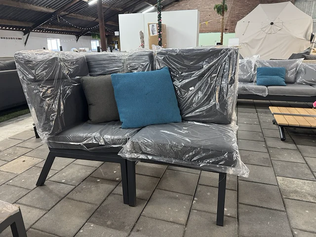 2x loungestoel lux outdoor living, antraciet - afbeelding 1 van  7