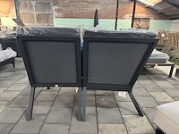 2x loungestoel lux outdoor living, antraciet - afbeelding 6 van  7