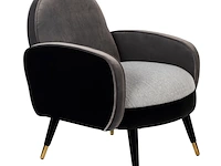 2x loungestoel, zuiver, sam, grijs / chroom - afbeelding 1 van  4