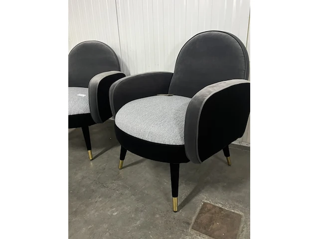 2x loungestoel, zuiver, sam, grijs / chroom - afbeelding 4 van  4