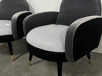 2x loungestoel, zuiver, sam, grijs / chroom - afbeelding 4 van  4