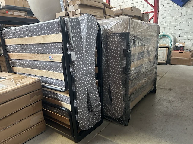 2x luxe opklapbed, vouwbed met matras - afbeelding 1 van  5