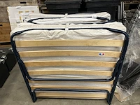 2x luxe opklapbed/vouwbed met matras 90x190 - afbeelding 1 van  4