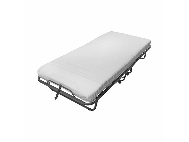 2x luxe opklapbed/vouwbed met matras 90x210 troonz, verona deluxe - afbeelding 1 van  4