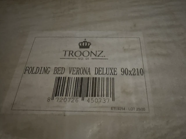 2x luxe opklapbed/vouwbed met matras 90x210 troonz, verona deluxe - afbeelding 4 van  4